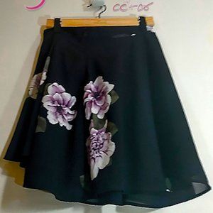 Chiffon Multi-layer Floral Mini Skirt